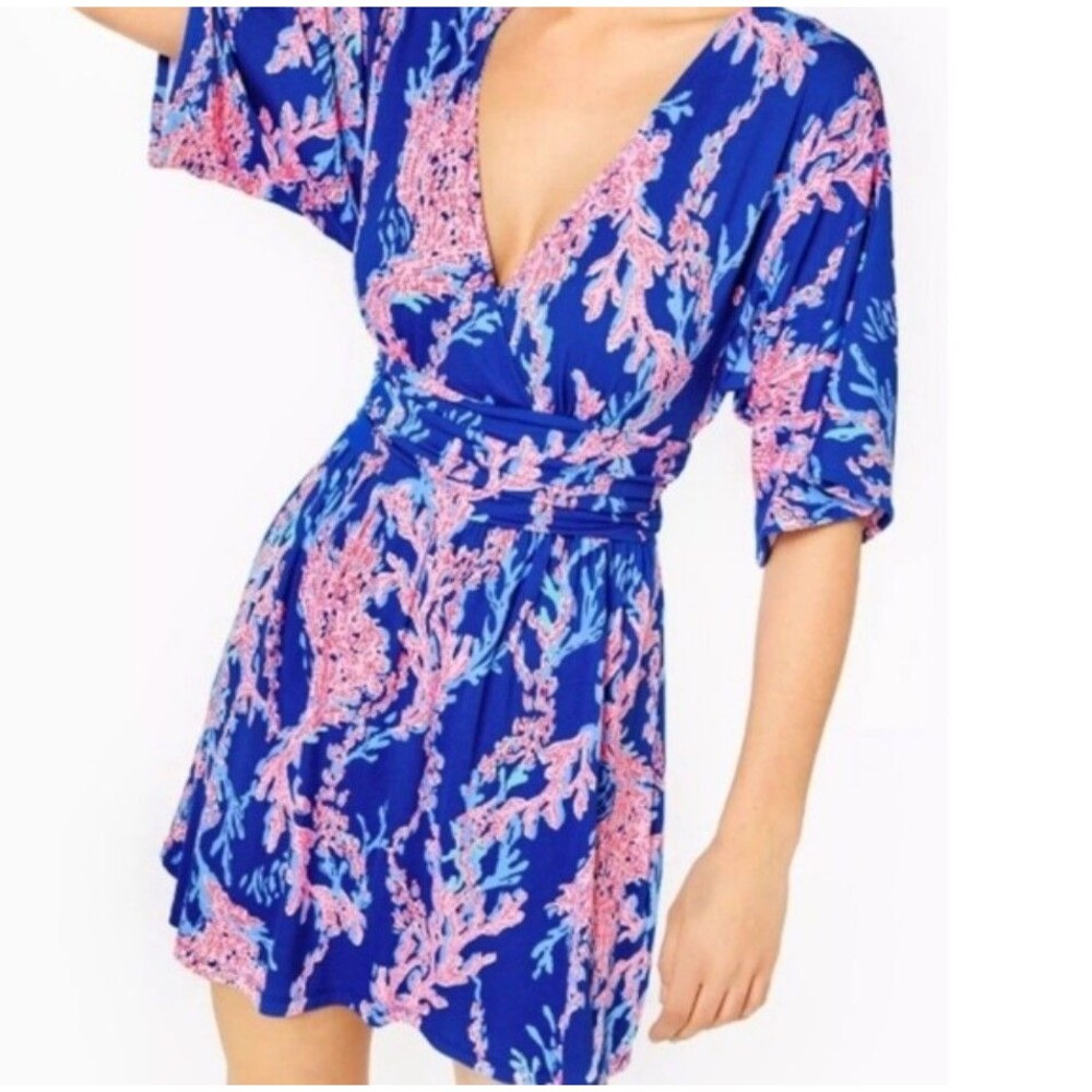 Lilly Pulitzer Parigi Skort Romper Dress Borealis Blue - XL